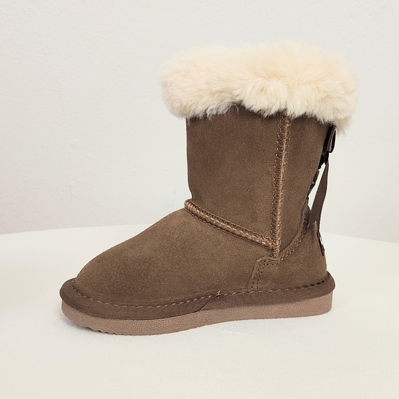 Lamo Audrey Snow Boots Baby Toddler Girl's 9 Suede Leather Winter Booties Brown - Picture 3 of 6